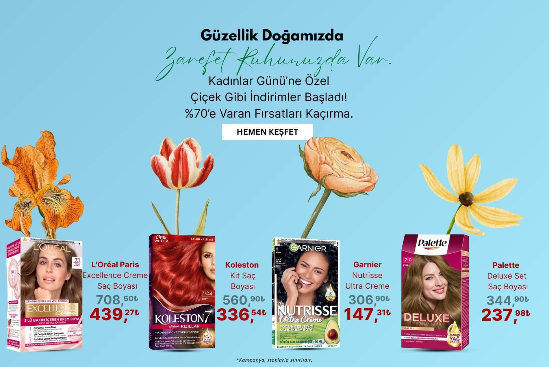 Kadınlar Günü Saç Boyası