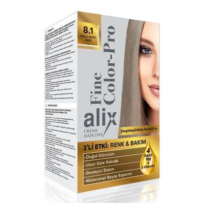 Alix Kit Saç Boyası 8.1 Küllü Koyu Sarı