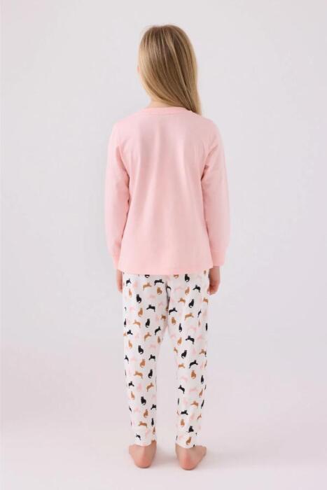Arnetta 3057-2 Kız Çocuk Uzun Kollu Pijama Açık Pembe - 5