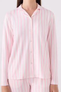 Arnetta 3065-S Kadın Gömlek Pijama Takımı Toz Pembe - 4