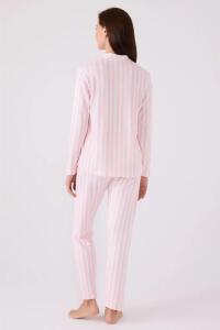 Arnetta 3065-S Kadın Gömlek Pijama Takımı Toz Pembe - 5