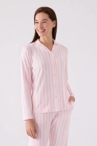 Arnetta 3065-S Kadın Gömlek Pijama Takımı Toz Pembe - 2