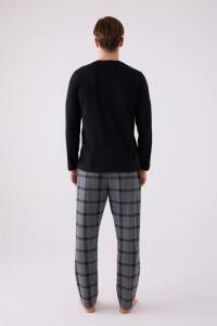 Arnetta 3152-S Erkek Uzun Kollu Pijama Takımı Siyah - 5