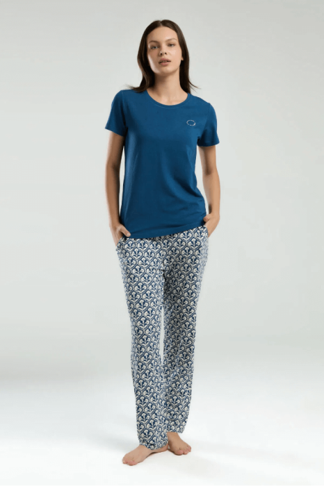 Arnetta AR3212-X Büyük Beden Bayan Pijama Takımı Lacivert - 1