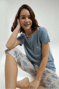 Arnetta AR3258-X Bayan Büyük Beden Pijama Takımı Duman - Arnetta