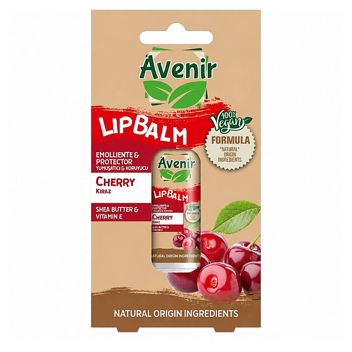 Avenir Lip Balm Vegan Formula Cherry 5.2 Gr - 1