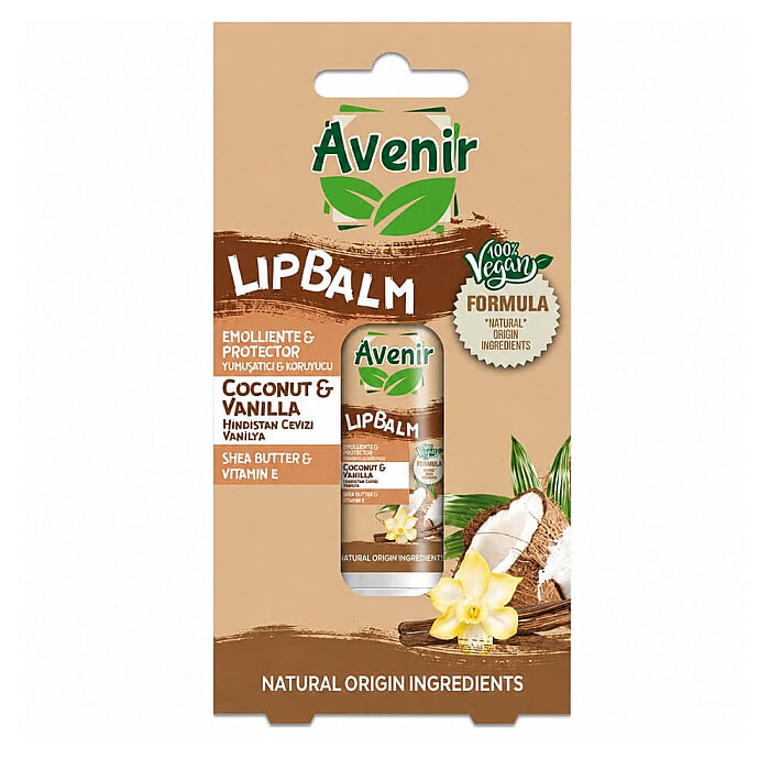 Avenir Lip Balm Vegan Formula Coconut & Vanilla 5.2 Gr - 1