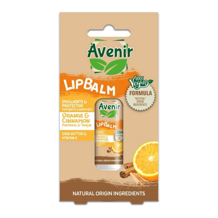 Avenir Lip Balm Vegan Formula Orange & Cinnamon 5.2 Gr - 1