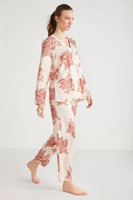 Catherine's 2604 Kadın Pijama Takımı Gülkurusu - 4
