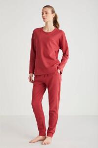 Catherine's 2631 Kadın Pijama Takımı Bordo - 