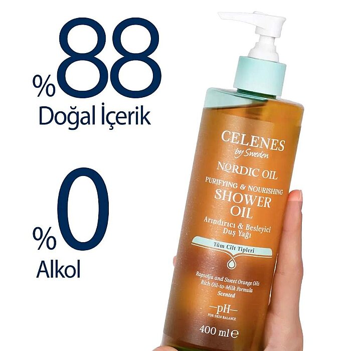 Celenes Nordic Oil Parfümlü Duş Yağı 400 Ml - 2