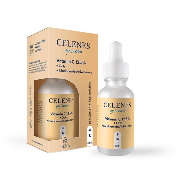 Celenes Vitamin C 12.5+Oats+Niacinamide Active Serum 30 Ml