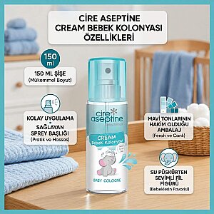 Cire Aseptine Bebek Kolonyası Cream 150 Ml - 2