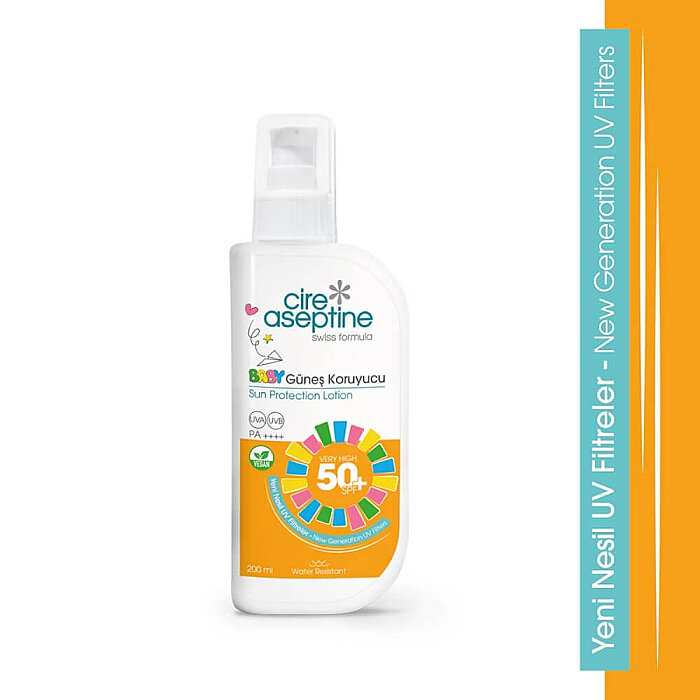 Cire Aseptine Bebek Vücut Güneş Koruyucu Krem SPF50+ PA++++ 200 Ml - 2