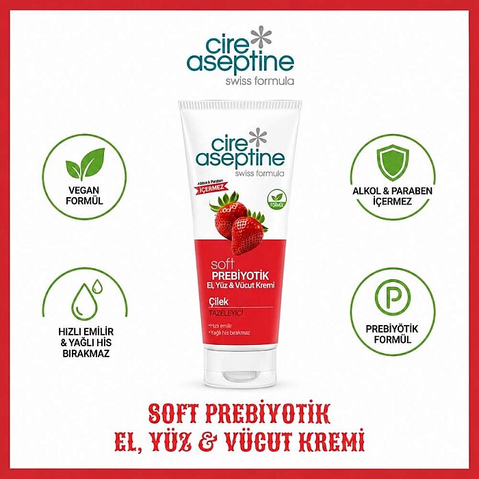 Cire Aseptine Soft Çilek Prebiyotikli Krem 75 Ml - 2