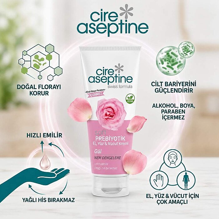 Cire Aseptine Soft Prebiyotik Gül 75 Ml Tüp - 2