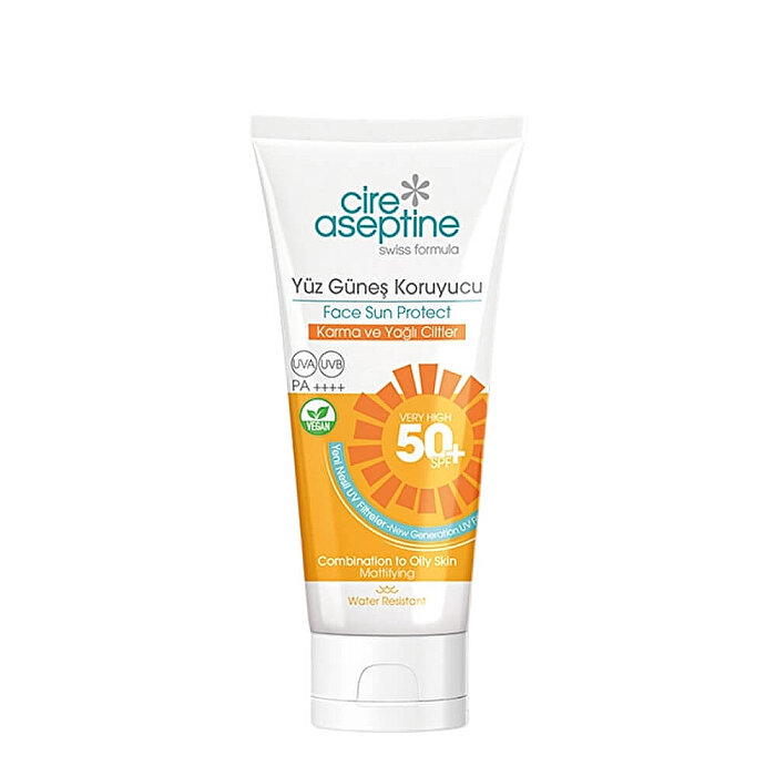 Cire Aseptine Yüz Güneş Koruyucu Krem Karma ve Yağlı Ciltler SPF50+ 50 Ml - 1