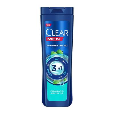 Clear 3in1 Şampuan&Duş Jeli Mentol 350 Ml