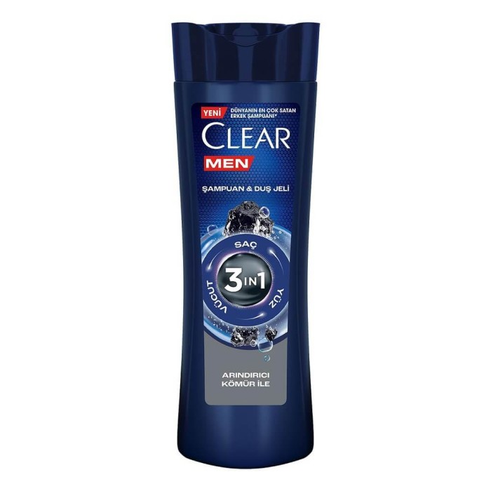 Clear Cool Sport Arındırıcı Kömür 3n1 Erkek Şampuan 350 Ml