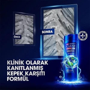 Clear Men Cool Sport Menthol Şampuan 350 Ml + 180 Ml Set - Thumbnail