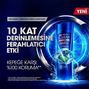 Clear Men Cool Sport Menthol Şampuan 350 Ml + 180 Ml Set - Thumbnail