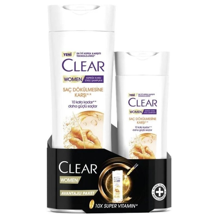 Clear Women Saç Dökülme Karşıtı Şampuan 350 Ml + 180 Ml Set