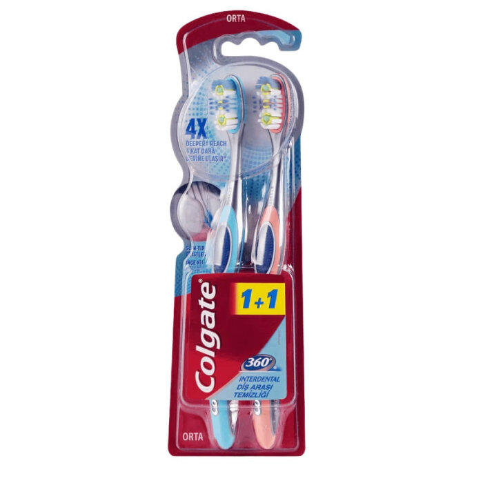 Colgate 360 Interdental Diş Fırçası 1+1 Orta - 1