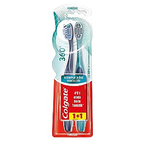 Colgate 360 Komple Ağız Temizliği Diş Fırçası Yumuşak 1+1 - Colgate