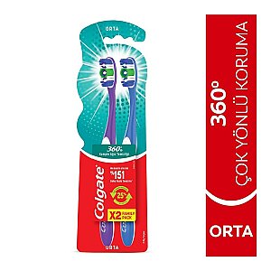 Colgate Diş Fırçası 360 Derece Komple Ağız Temizliği 2'li Orta - 2