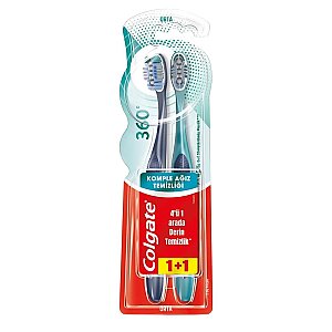 Colgate Diş Fırçası 360 Derece Komple Ağız Temizliği 2'li Orta - Colgate