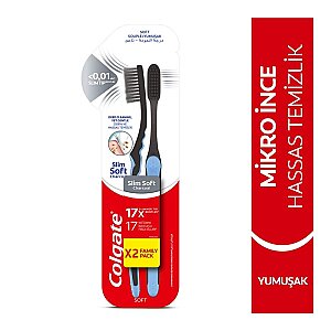 Colgate Mikro İnce Hassas Temizlik Siyah Yumuşak Diş Fırçası 1+1 - 2