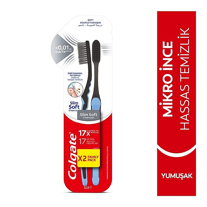 Colgate Mikro İnce Hassas Temizlik Siyah Yumuşak Diş Fırçası 1+1 - 2