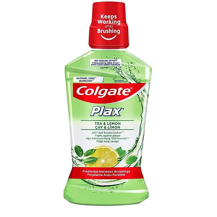 Colgate Plax Ağız Bakım Suyu Çay ve Limon 500 Ml - 1