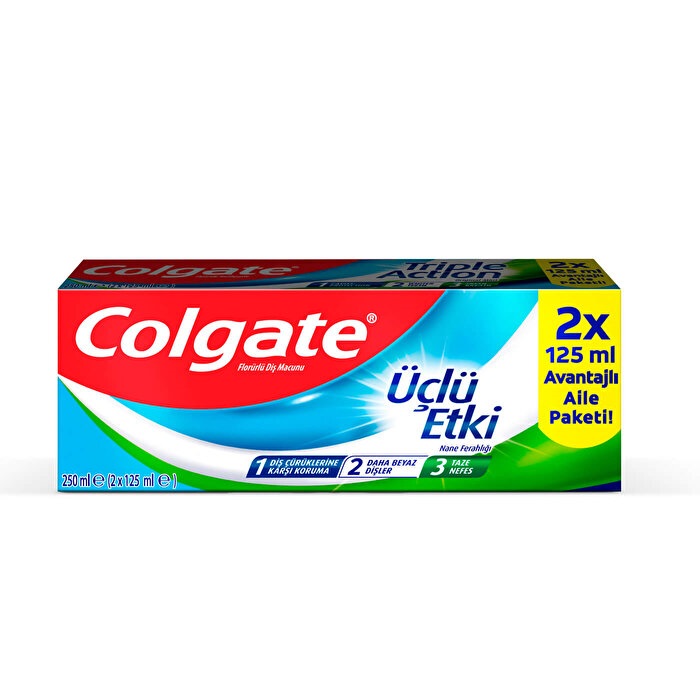 Colgate Üçlü Etki Diş Macunu 125 Ml + 125 Ml 2'li Paket