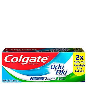 Colgate Üçlü Etki Diş Macunu 125 Ml + 125 Ml 2'li Paket - Colgate