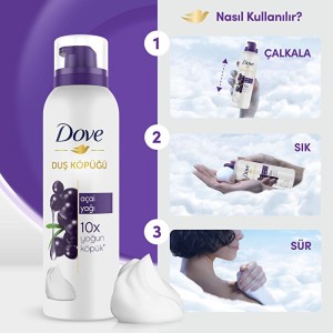 Dove Acai Yağı Duş Köpüğü 200 Ml - Thumbnail