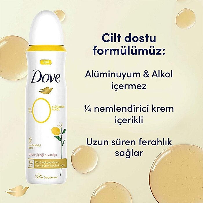 Dove Limon Çiçeği Ve Vanilya Özlü Kadın Deodorant 150 Ml - 3