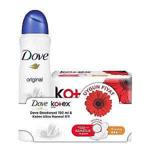 Dove Original Deo Spray + Kotex Normal 8'li Set - Dove