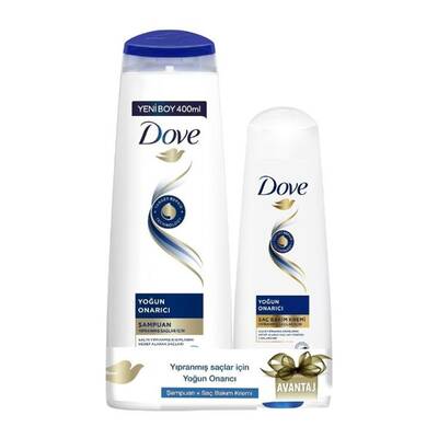 Dove Yoğun Onarıcı Şampuan 400 Ml + Saç Kremi 200 Ml Set