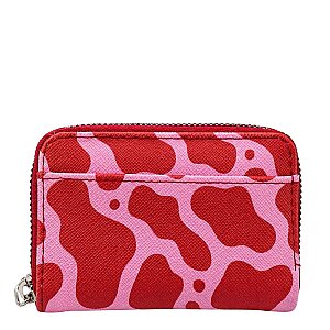 Duru Vega Bozuk Para Cüzdanı Kırmızı Pembe Cow Desen - Duru Vega