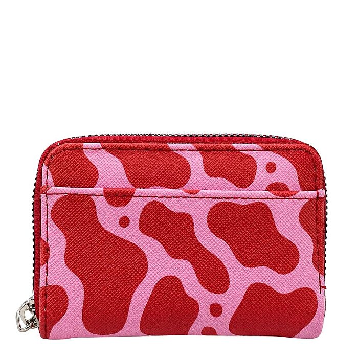 Duru Vega Bozuk Para Cüzdanı Kırmızı Pembe Cow Desen - 1
