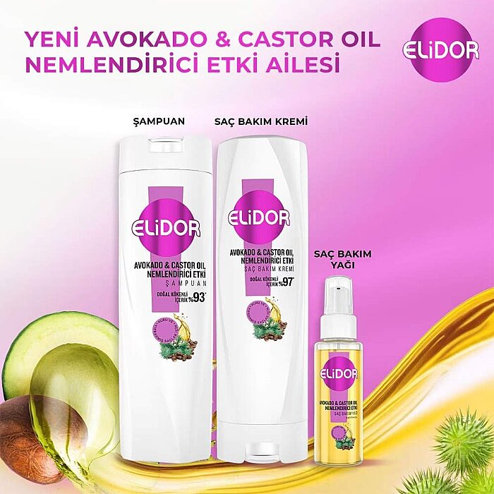 Elidor Avokado&Castor Yağı Saç Bakım Yağı 80 Ml - 5