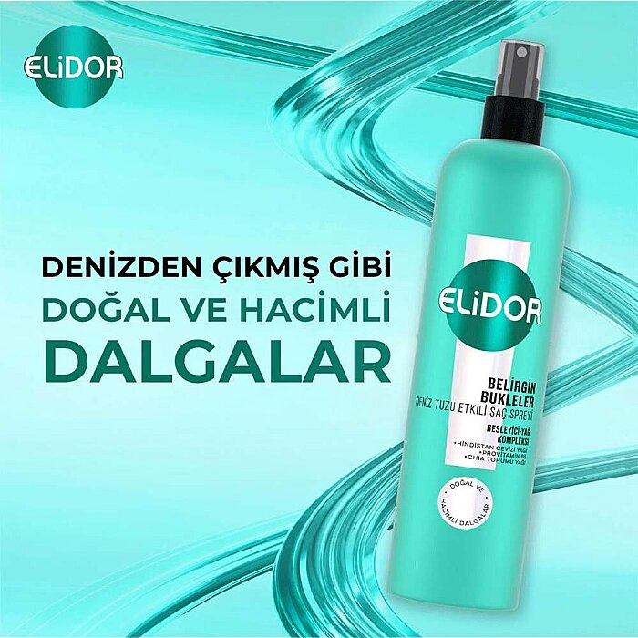 Elidor Belirgin Bukleler Deniz Tuzu Etkili Saç Spreyi 190 Ml - 2
