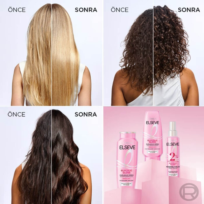 Elseve Glycolic Gloss Sprey Saç Serumu 150 Ml - 7