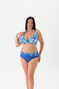Eros Mayo 4011Bk Balenli Toparlayıcı Bikini Takımı Saks - Eros Mayo