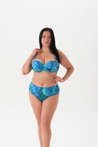 Eros Mayo 4046Bk Kaplı Balenli Bikini Takımı Mavi - Eros Mayo