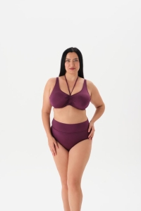 Eros Mayo 4055Bk Balenli Toparlayıcı Bikini Takımı Bordo 