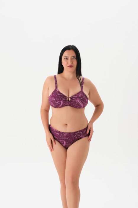 Eros Mayo 4093Bk Toparlayıcı Bikini Takımı Mürdüm - 1