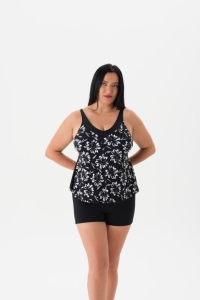 Eros Mayo 4109My Şortlu Tankini Takımı Siyah - Eros Mayo