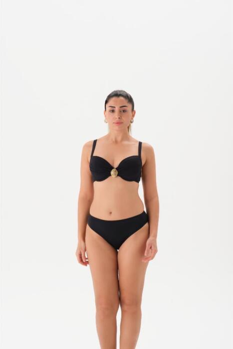 Eros Mayo 4158Bk Balenlı Bikini Takımı Siyah - 1